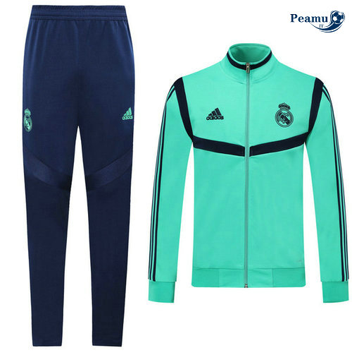 Tuta Calcio - Giacca Real Madrid Verde/Azzurro 2019-2020