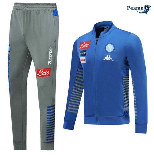 Tuta Calcio - Giacca SSC Napoli Azzurro/Grigio 2019-2020