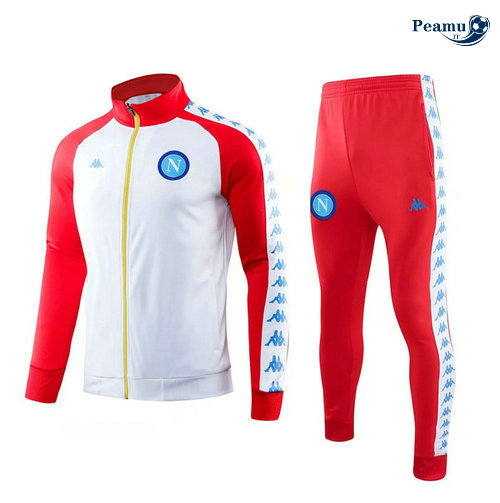 Tuta Calcio - Giacca SSC Napoli Bianco/Rosso 2019-2020