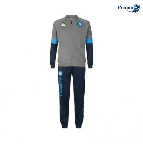 Tuta Calcio - Giacca SSC Napoli Grigio/Blu navy 2019-2020