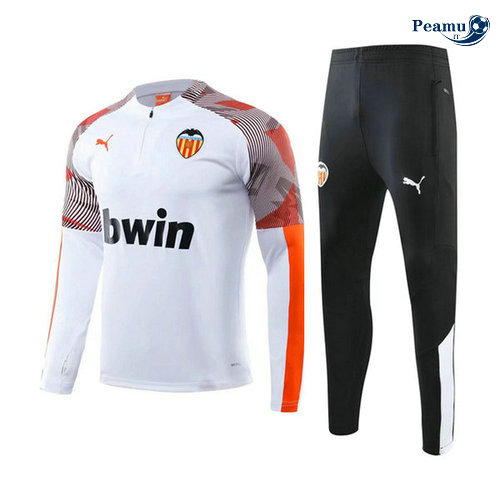 Tuta Calcio Valencia Bianco/Nero 2019-2020