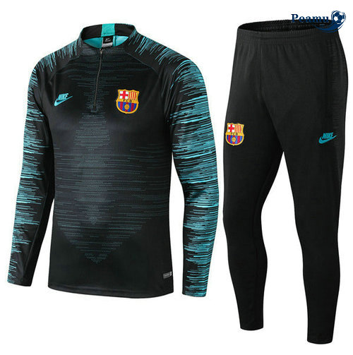 Tuta Calcio Barcellona Bambino Nero/Verde 2019-2020