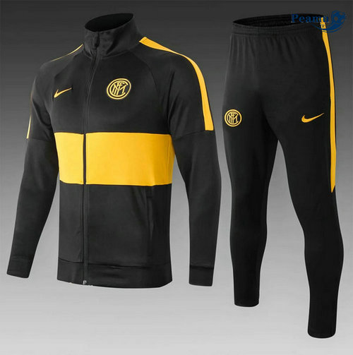 Tuta Calcio - Giacca Inter Milan Bambino Nero/Giallo 2019-2020