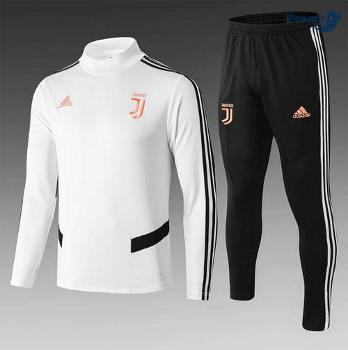 Tuta Calcio Juventus Bambino Bianco/Nero 2019-2020 Collo Alto