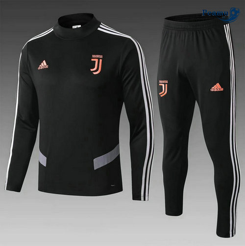 Tuta Calcio Juventus Bambino Nero 2019-2020 Collo Alto