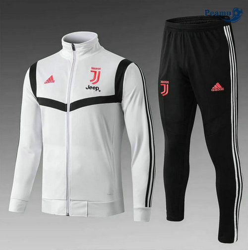 Tuta Calcio - Giacca Juventus Bambino Bianco/Nero 2019-2020 Collo Alto