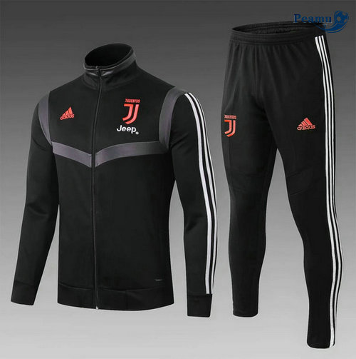 Tuta Calcio - Giacca Juventus Bambino Nero 2019-2020 Collo Alto