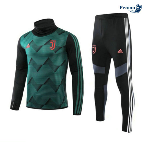 Tuta Calcio Juventus Bambino Verde/Nero Collo Alto 2019-2020