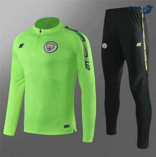 Tuta Calcio Manchester City Bambino Verde/Nero 2019-2020