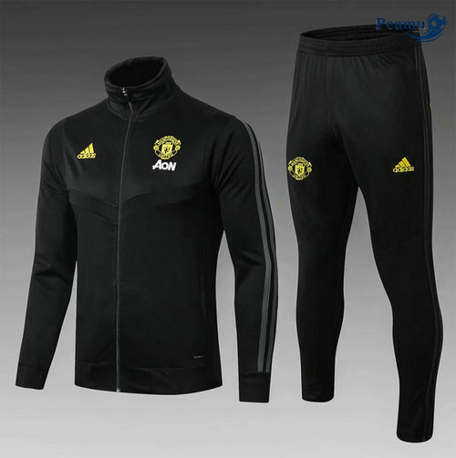 Tuta Calcio - Giacca Manchester United Bambino Nero 2019-2020