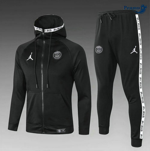 Tuta Calcio - Giacca PSG Jordan Bambino Nero 2019-2020