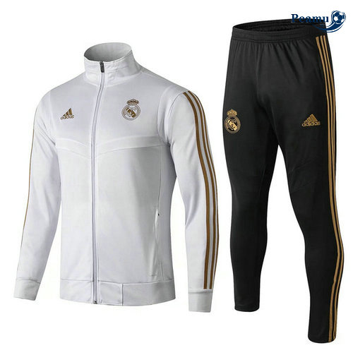 Tuta Calcio - Giacca Real Madrid Bambino Bianco/Nero 2019-2020