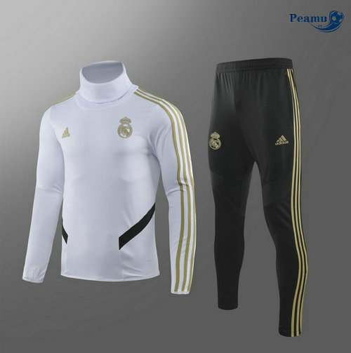 Tuta Calcio Real Madrid Bambino Bianco Collo Alto 2019-2020