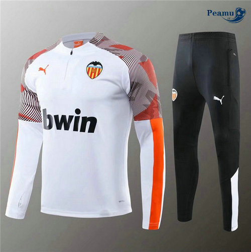 Tuta Calcio Valencia Bambino Bianco 2019-2020