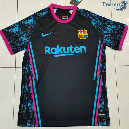 Maglia Calcio Barcellona Nero 2020-2021
