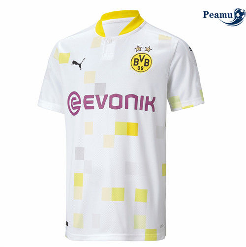 Maglia Calcio Borussia Dortmund Bianca/Giallo 2020-2021