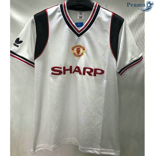 Classicoo Maglie Manchester United Seconda Bianca 1985