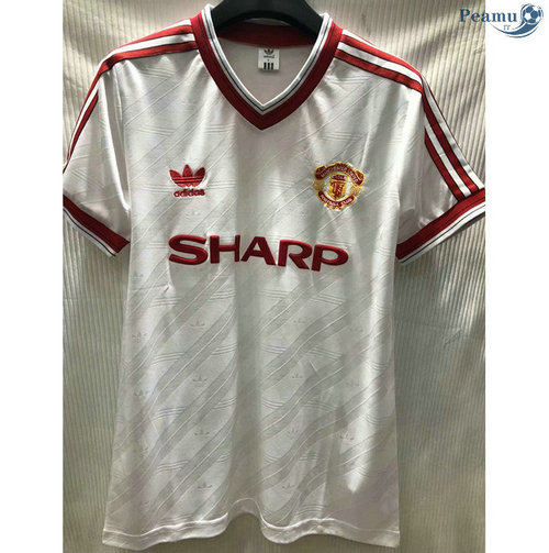 Classicoo Maglie Manchester United Seconda Bianca 1986