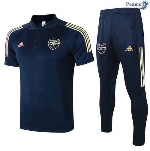 Kit Maglia Formazione Polo Arsenal + Pantaloni Blu Navy 2020-2021