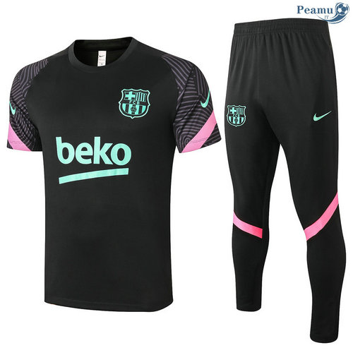 Kit Maglia Formazione Barcellona + Pantaloni Nero 2020-2021