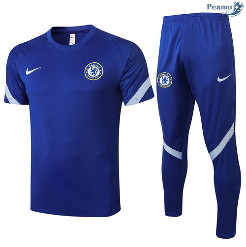 Kit Maglia Formazione Chelsea + Pantaloni Blu 2020-2021
