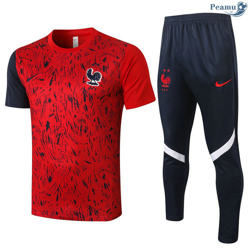 Kit Maglia Formazione Francia + Pantaloni Rosso 2020-2021