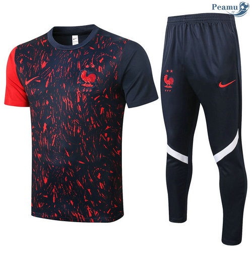 Kit Maglia Formazione Francia + Pantaloni Nero 2020-2021
