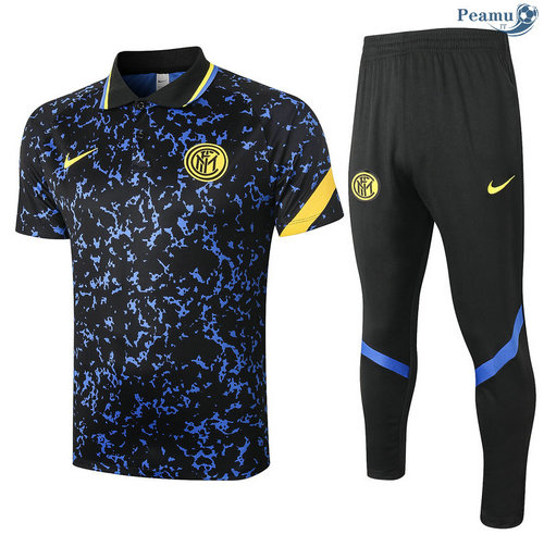 Kit Maglia Formazione Polo Inter Milan + Pantaloni Blu 2020-2021