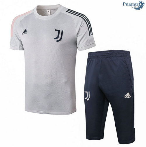Kit Maglia Formazione Juventus + Pantaloni 3/4 Grigio 2020-2021