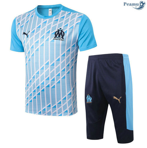 Kit Maglia Formazione Marsiglia + Pantaloni 3/4 Azzurro 2020-2021
