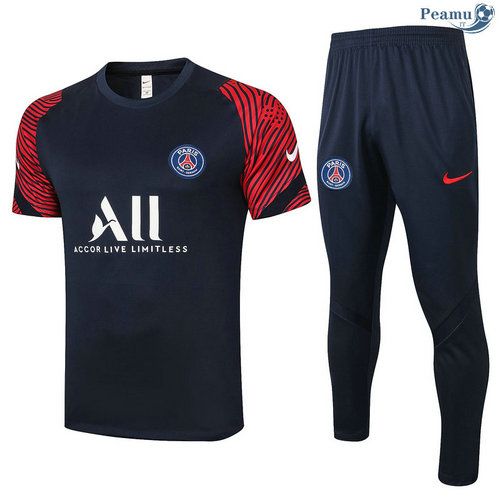 Kit Maglia Formazione PSG + Pantaloni Blu Navy Rosso 2020-2021