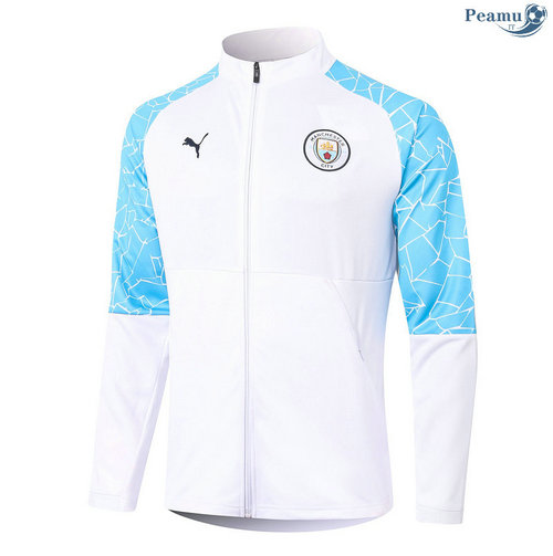 Giacca Calcio Manchester City Bianca 2020-2021