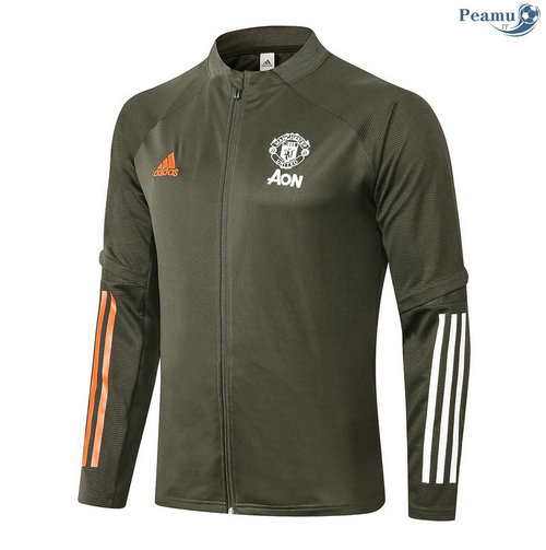 Giacca Calcio Manchester United Army Verdee 2020-2021