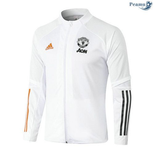 Giacca Calcio Manchester United Bianca 2020-2021