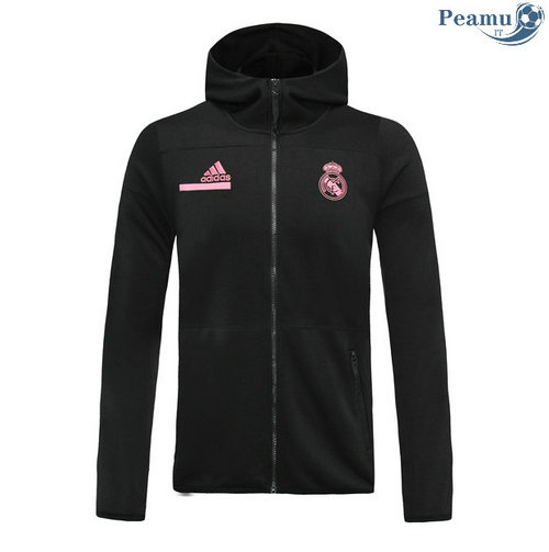 Giacca Con Cappuccio Real Madrid Nero 2020-2021