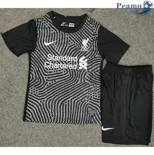 Maglia Calcio Liverpool Bambino Portiere Nero 2020-2021
