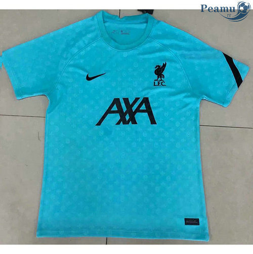 Maglia Calcio Liverpool Formazione Blu 2020-2021