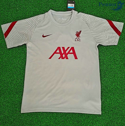 Maglia Calcio Liverpool Formazione Grigio 2020-2021