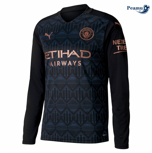 Maglia Calcio Manchester City Seconda Manica lunga 2020-2021