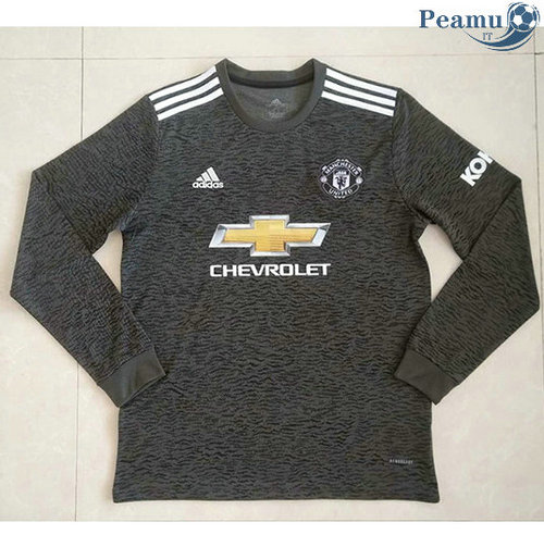 Maglia Calcio Manchester United Seconda Manica lunga 2020-2021