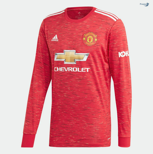Maglia Calcio Manchester United Prima Manica lunga 2020-2021
