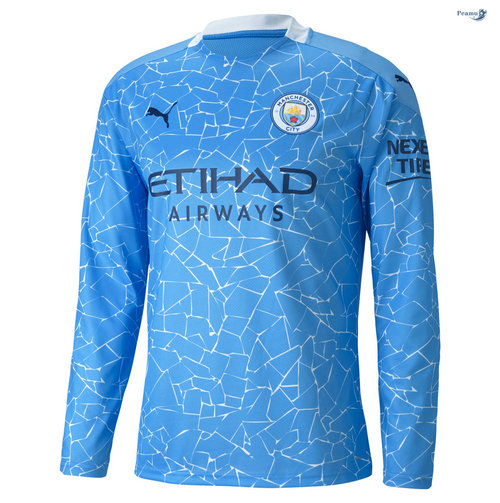 Maglia Calcio Manchester city Prima Manica lunga 2020-2021