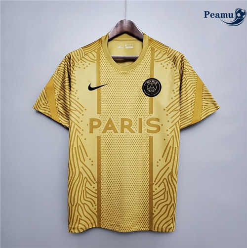 Maglia Calcio PSG Formazione Giallo 2020-2021