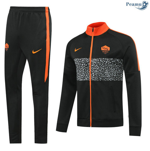 Tuta Calcio - Giacca AS Roma Nero 2020-2021