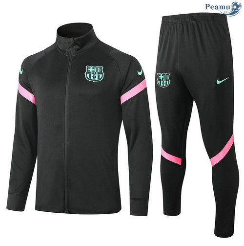 Tuta Calcio - Giacca Barcellona Nero 2020-2021