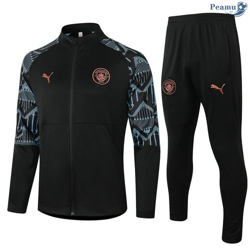 Tuta Calcio - Giacca Manchester City Nero 2020-2021