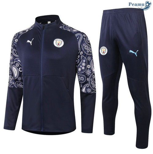 Tuta Calcio - Giacca Manchester City Blu Navy 2020-2021