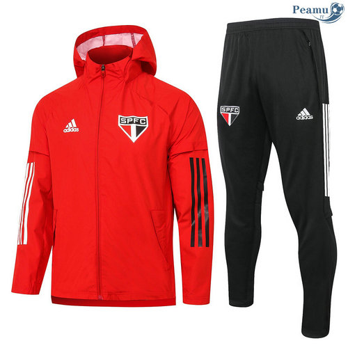 Tuta Calcio - Giacca A Vento Sao Paulo Rosso 2020-2021