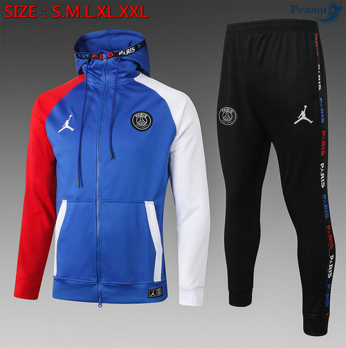 Tuta Calcio - Giacca Con Cappuccio Jordan Bambino Blu 2020-2021