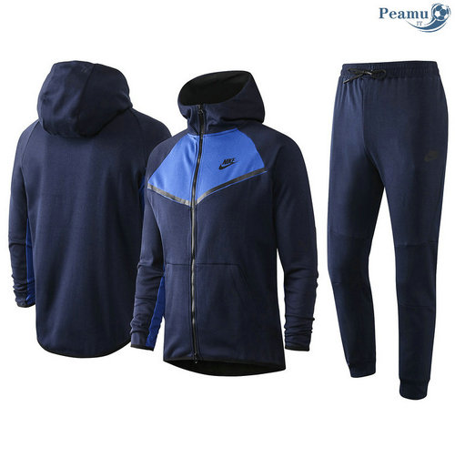 Tuta Calcio - Felpa con cappuccio nike Blu Navy/Blu 2020-2021